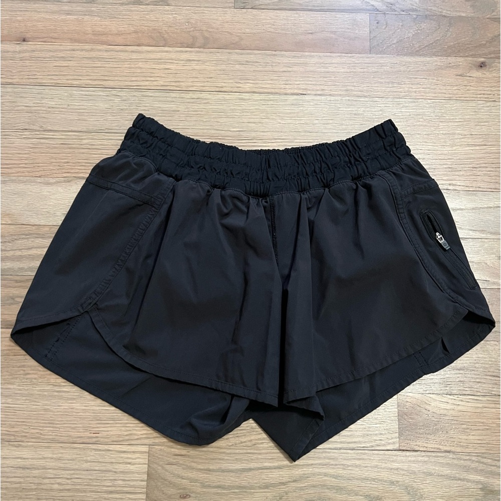 Black athletic shorts